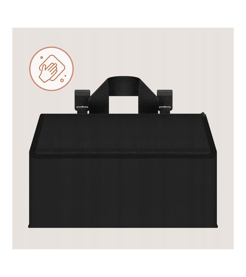 Lionelo Sidepocket Medium Κρεμαστός Οργανωτής για κούνια/παρκοκρέβατο Black
