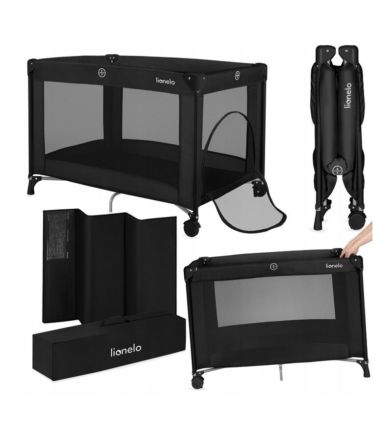 Lionelo Amelie Παρκοκρέβατο 1 Επιπέδoυ Black Carbon