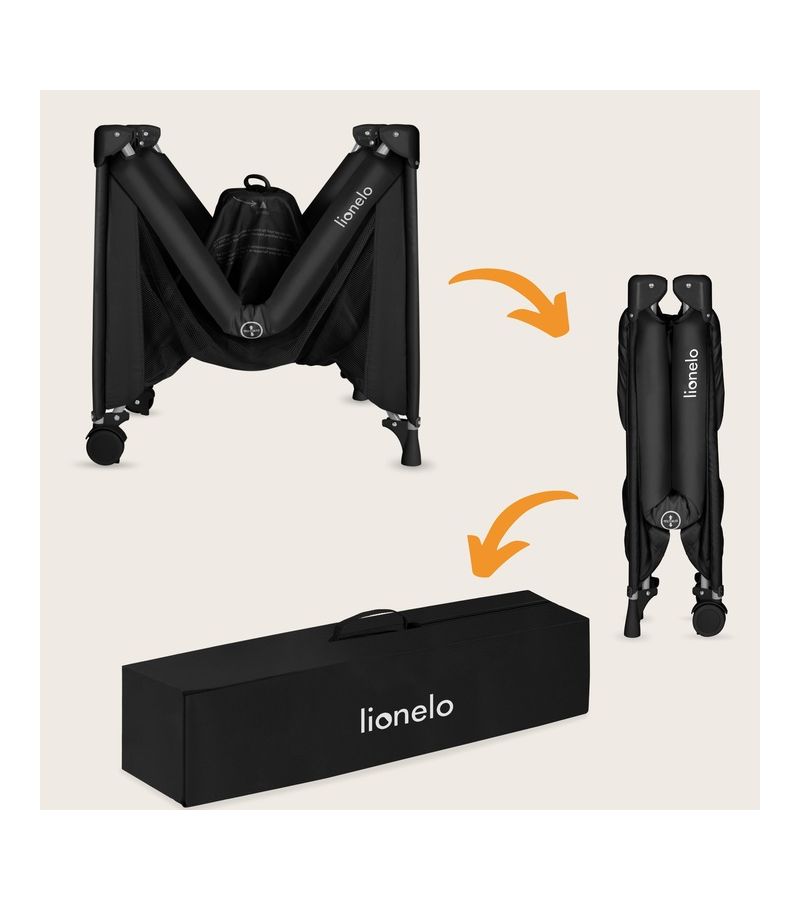 Lionelo Amelie Παρκοκρέβατο 1 Επιπέδoυ Black Carbon