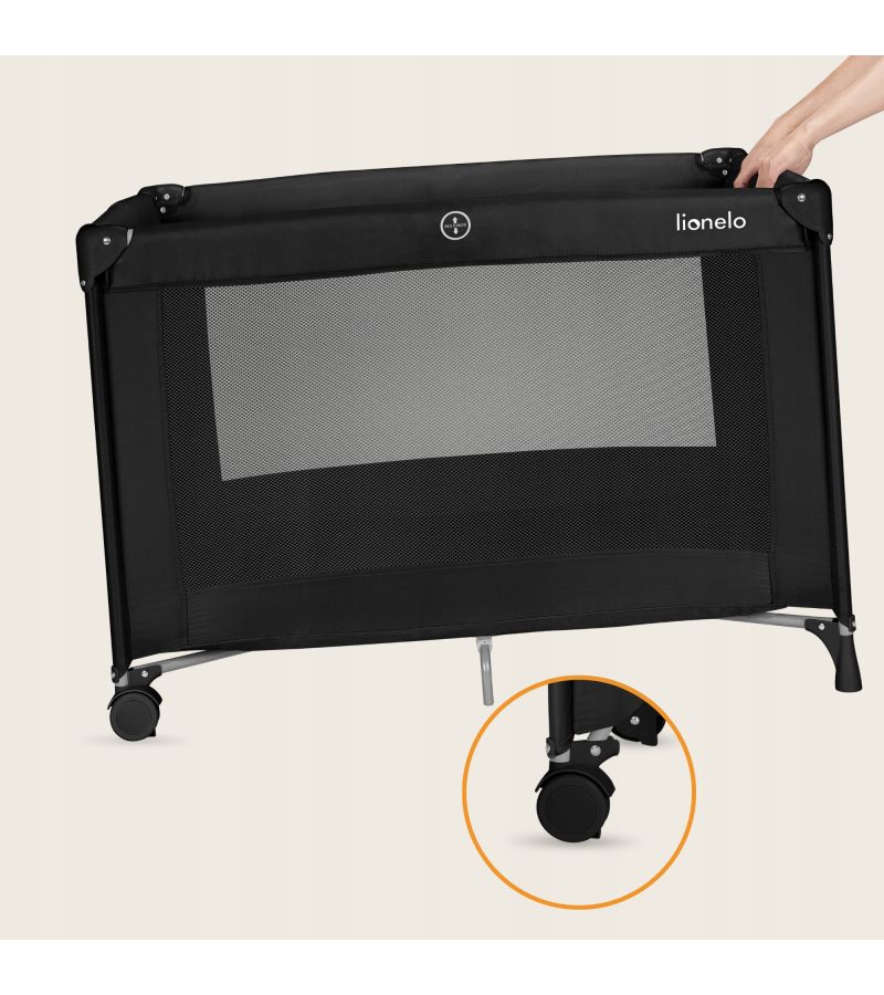 Lionelo Amelie Παρκοκρέβατο 1 Επιπέδoυ Black Carbon