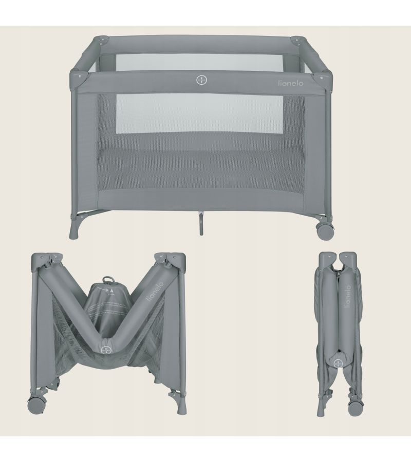 Lionelo Amelie Παρκοκρέβατο 1 Επιπέδoυ Gray Concrete