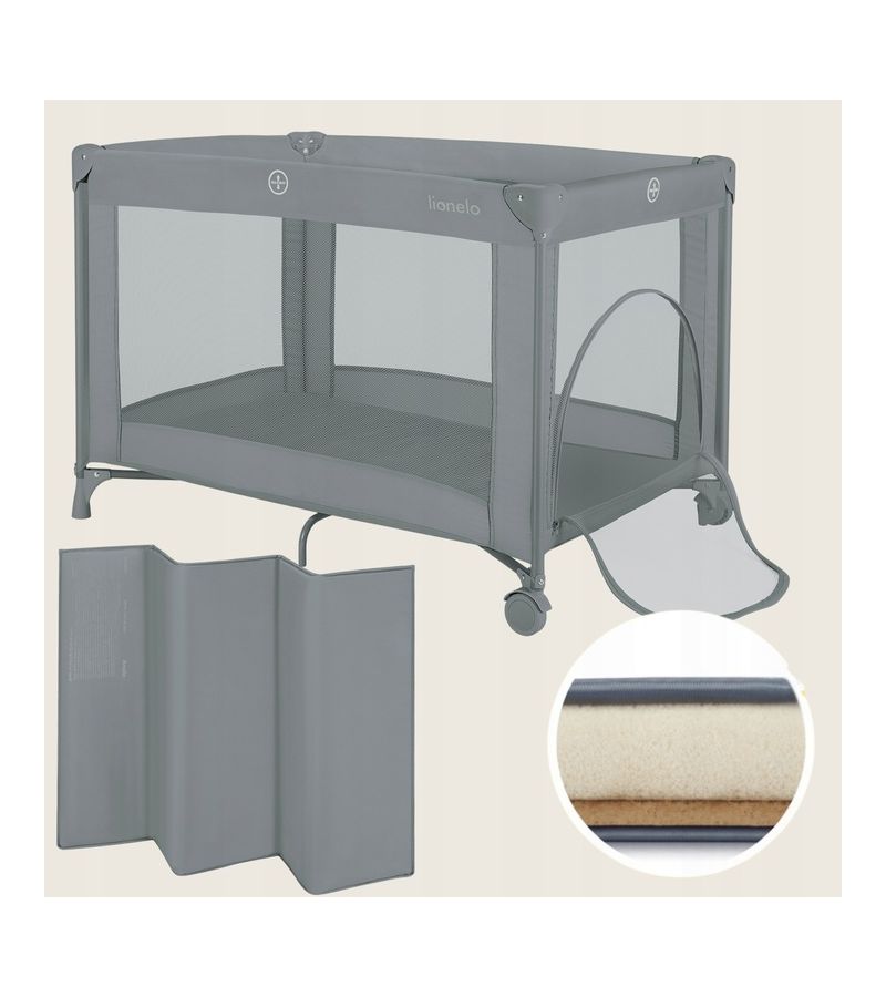 Lionelo Amelie Παρκοκρέβατο 1 Επιπέδoυ Gray Concrete