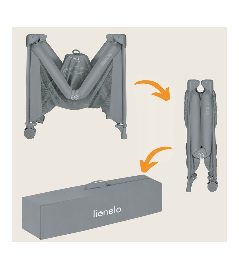 Lionelo Amelie Παρκοκρέβατο 1 Επιπέδoυ Gray Concrete