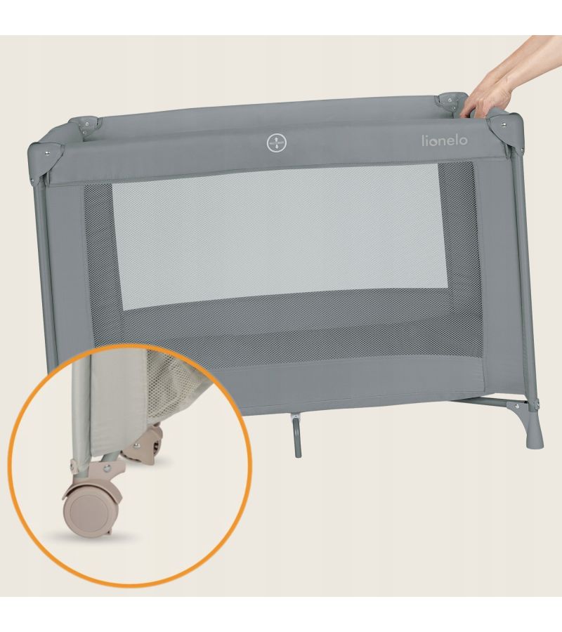 Lionelo Amelie Παρκοκρέβατο 1 Επιπέδoυ Gray Concrete