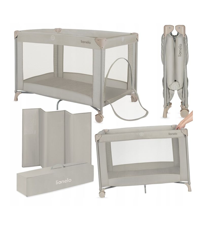 Lionelo Amelie Παρκοκρέβατο 1 Επιπέδoυ Beige Sand