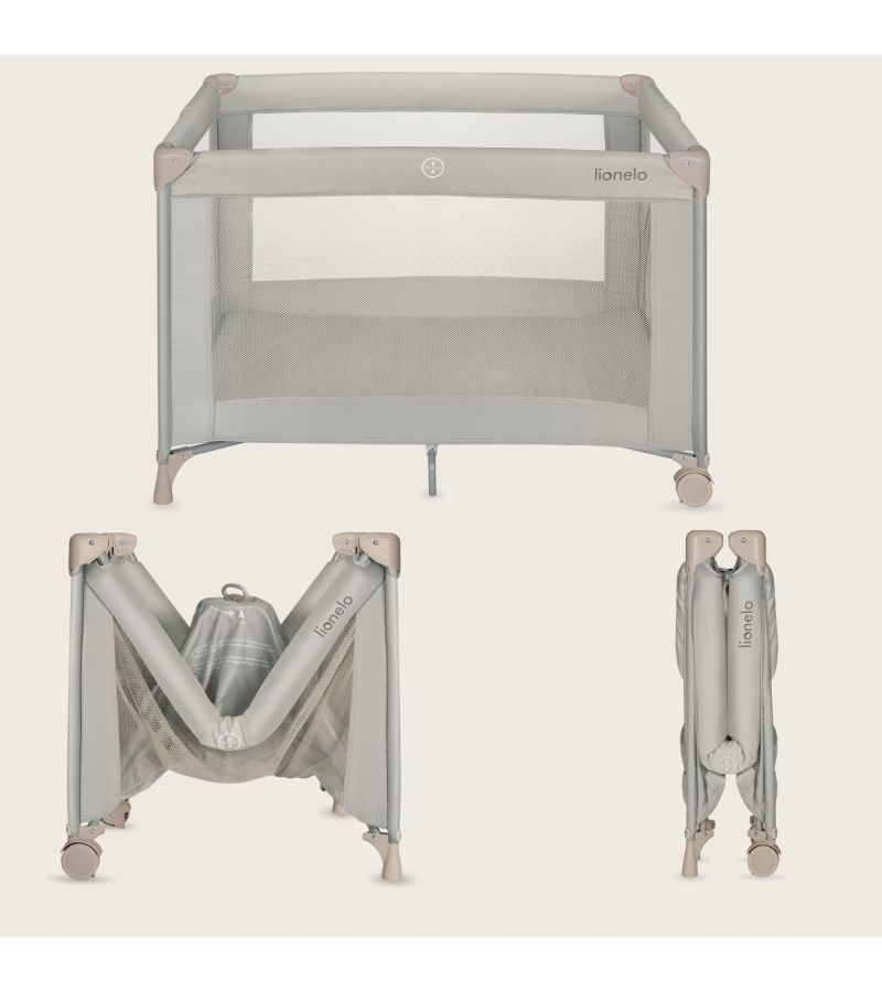 Lionelo Amelie Παρκοκρέβατο 1 Επιπέδoυ Beige Sand