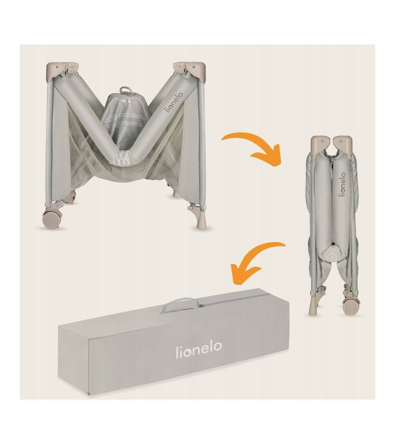 Lionelo Amelie Παρκοκρέβατο 1 Επιπέδoυ Beige Sand