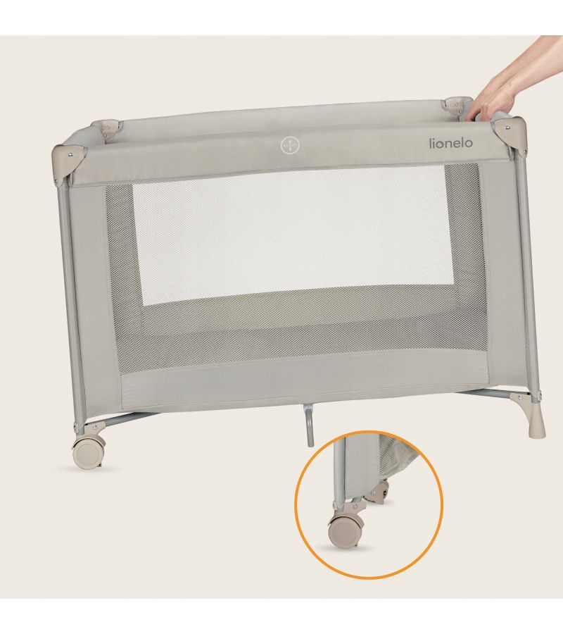 Lionelo Amelie Παρκοκρέβατο 1 Επιπέδoυ Beige Sand