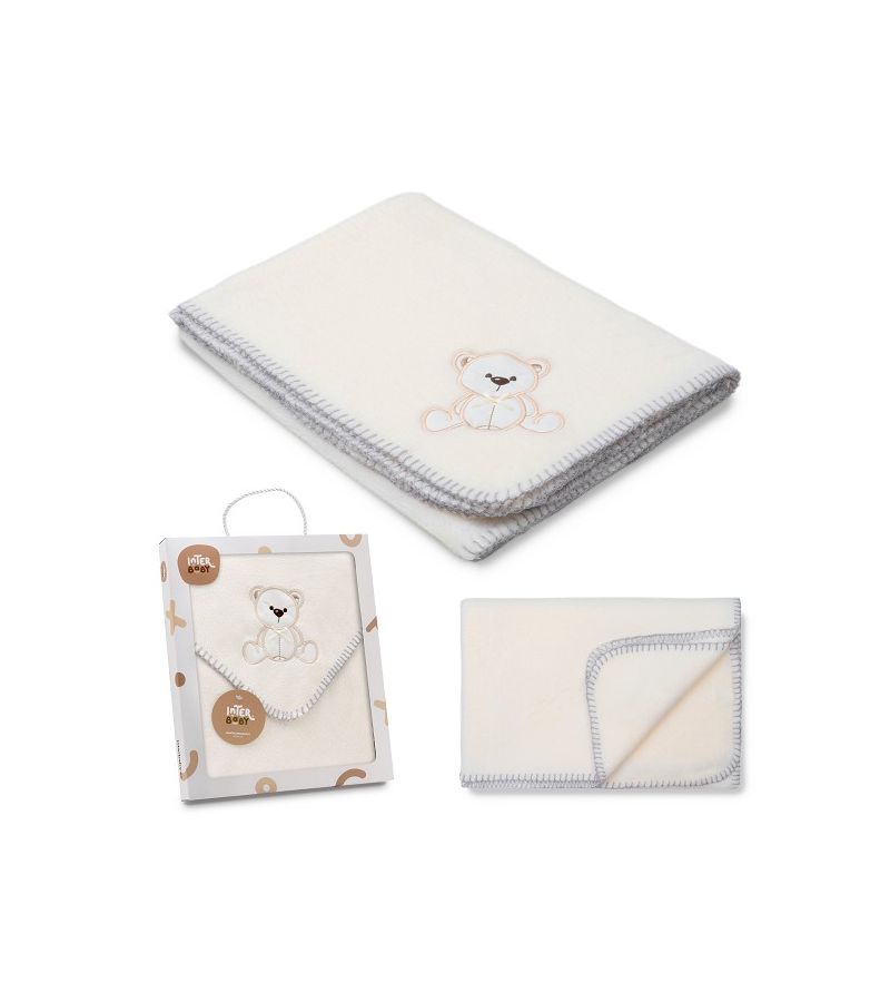 Interbaby Κουβέρτα Αγκαλιάς 80X110 Bear Beige