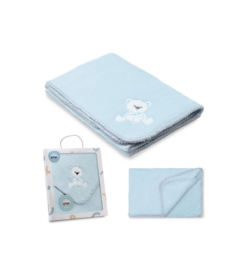 Interbaby Κουβέρτα Αγκαλιάς 80X110 Bear Blue