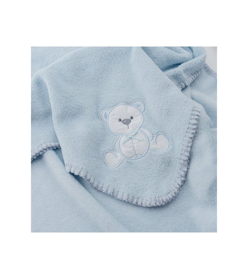 Interbaby Κουβέρτα Αγκαλιάς 80X110 Bear Blue