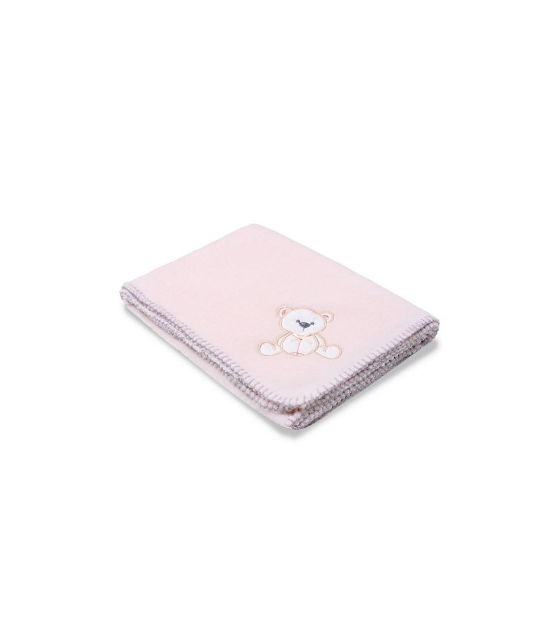Interbaby Κουβέρτα Αγκαλιάς 80X110 Bear Pink