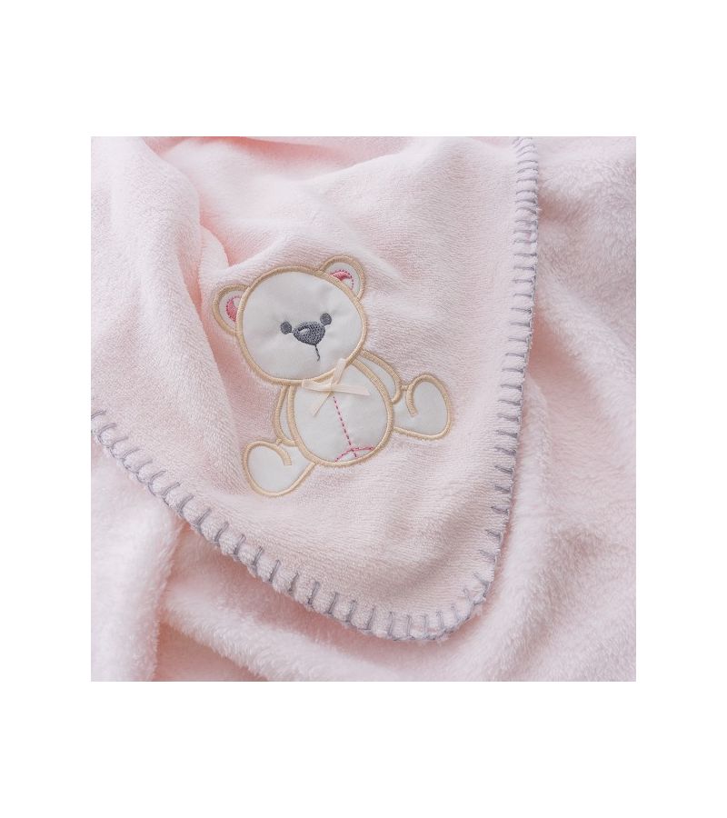 Interbaby Κουβέρτα Αγκαλιάς 80X110 Bear Pink
