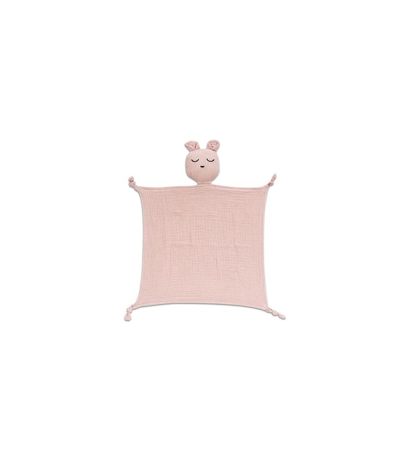 Interbaby Bear Σετ Μπουρνούζι & Πανάκι Παρηγοριάς Μουσελίνας Dark Pink