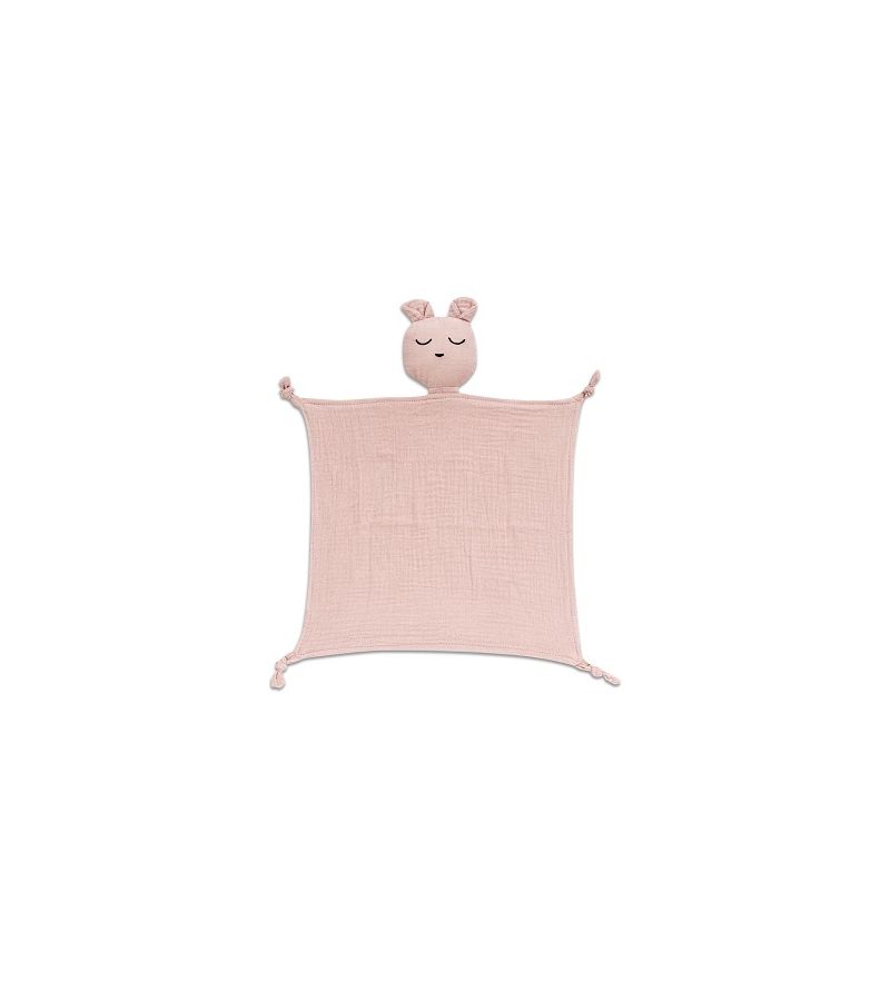 Interbaby Bear Σετ Μπουρνούζι & Πανάκι Παρηγοριάς Μουσελίνας Pink