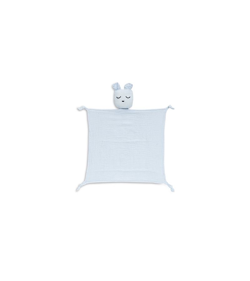 Interbaby Bear Σετ Μπουρνούζι & Πανάκι Παρηγοριάς Μουσελίνας Blue