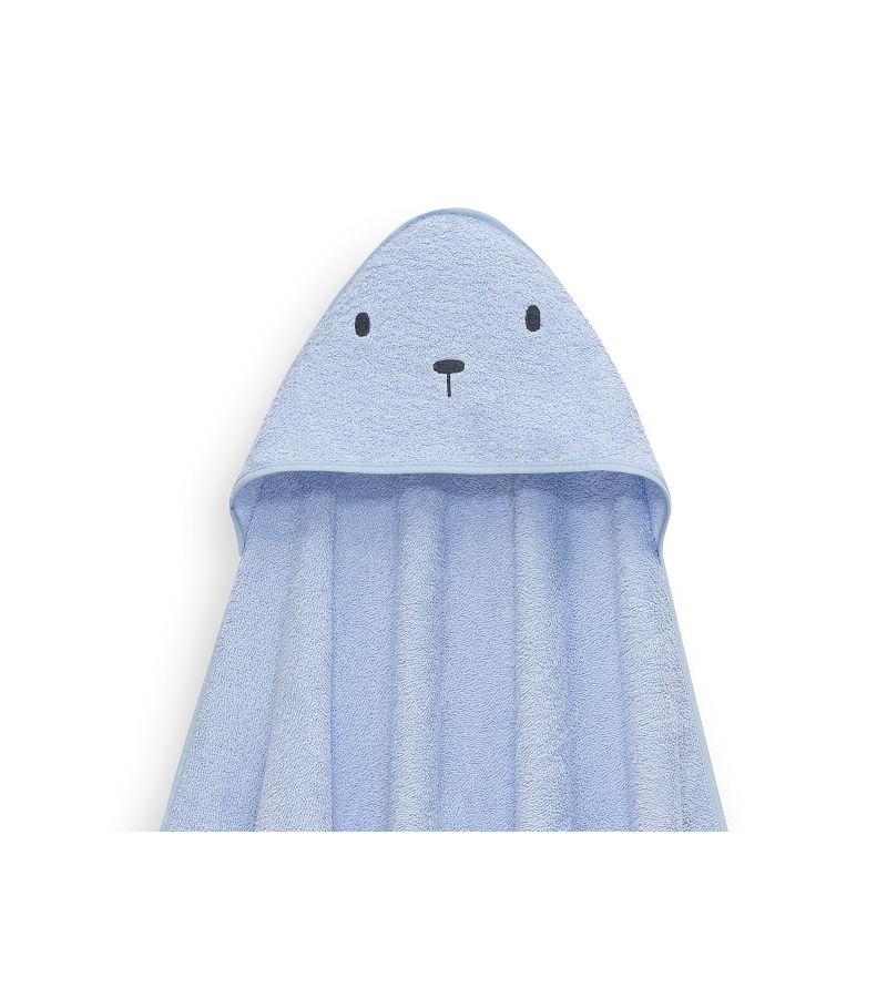 Interbaby Bear Σετ Μπουρνούζι & Πανάκι Παρηγοριάς Μουσελίνας Blue