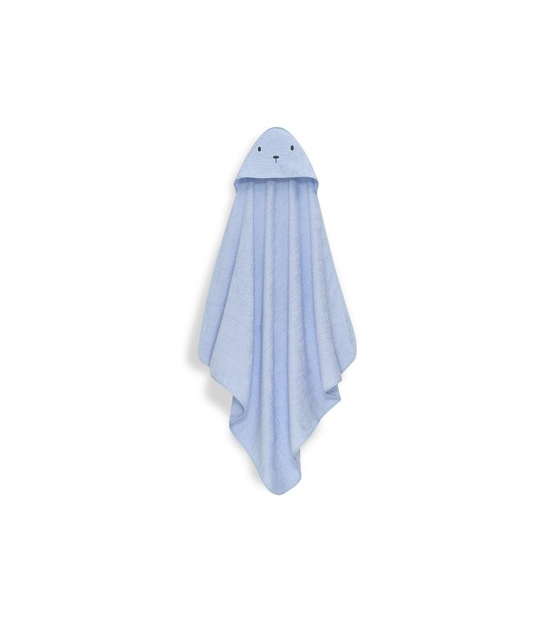 Interbaby Bear Σετ Μπουρνούζι & Πανάκι Παρηγοριάς Μουσελίνας Blue