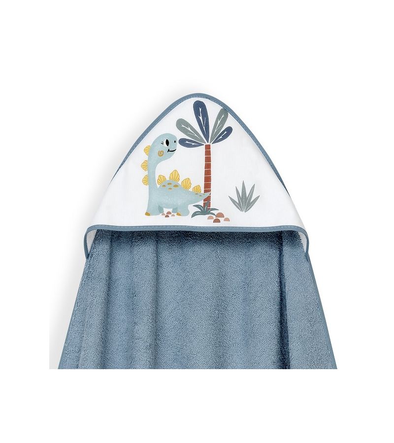 Interbaby Dino Μπουρνούζι Κάπα & Καπέλο Μπάνιου Petrol