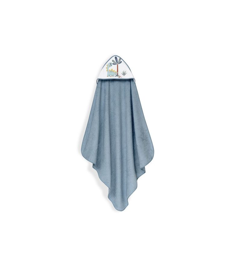 Interbaby Dino Μπουρνούζι Κάπα & Καπέλο Μπάνιου Petrol