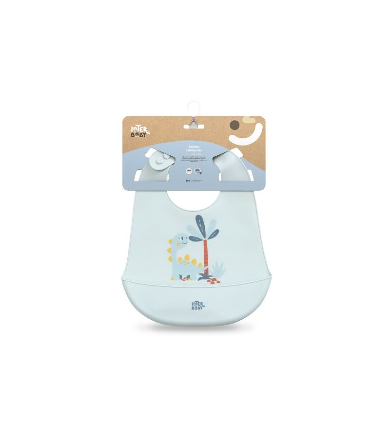 Interbaby Σαλιάρα Σιλικόνης Dino Blue