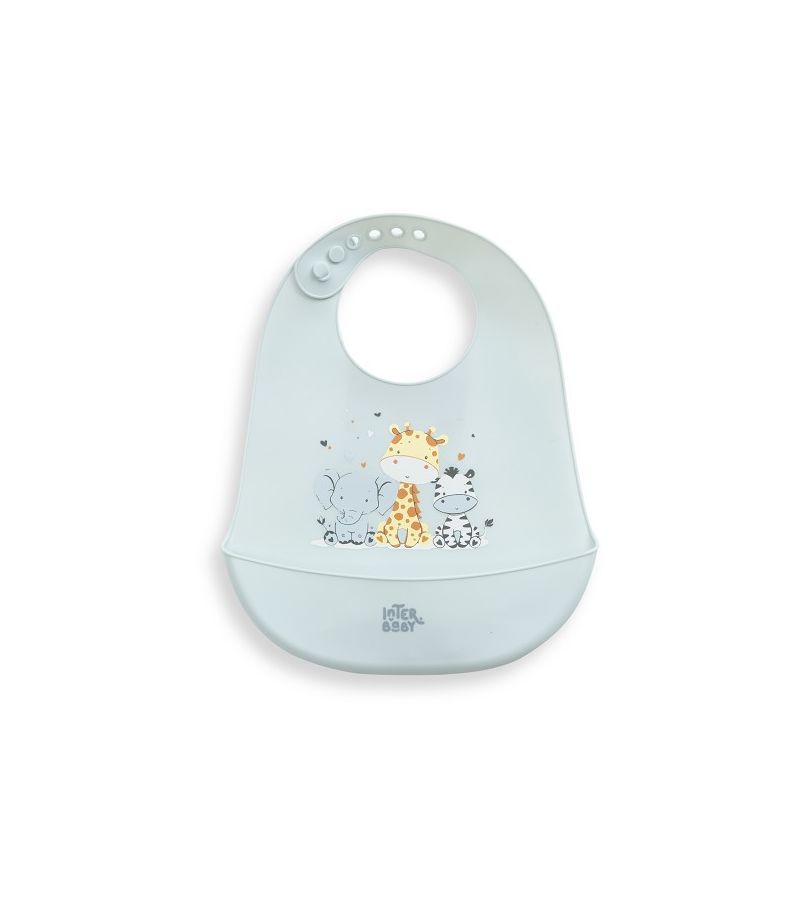 Interbaby Σαλιάρα Σιλικόνης Tres Amigos Blue