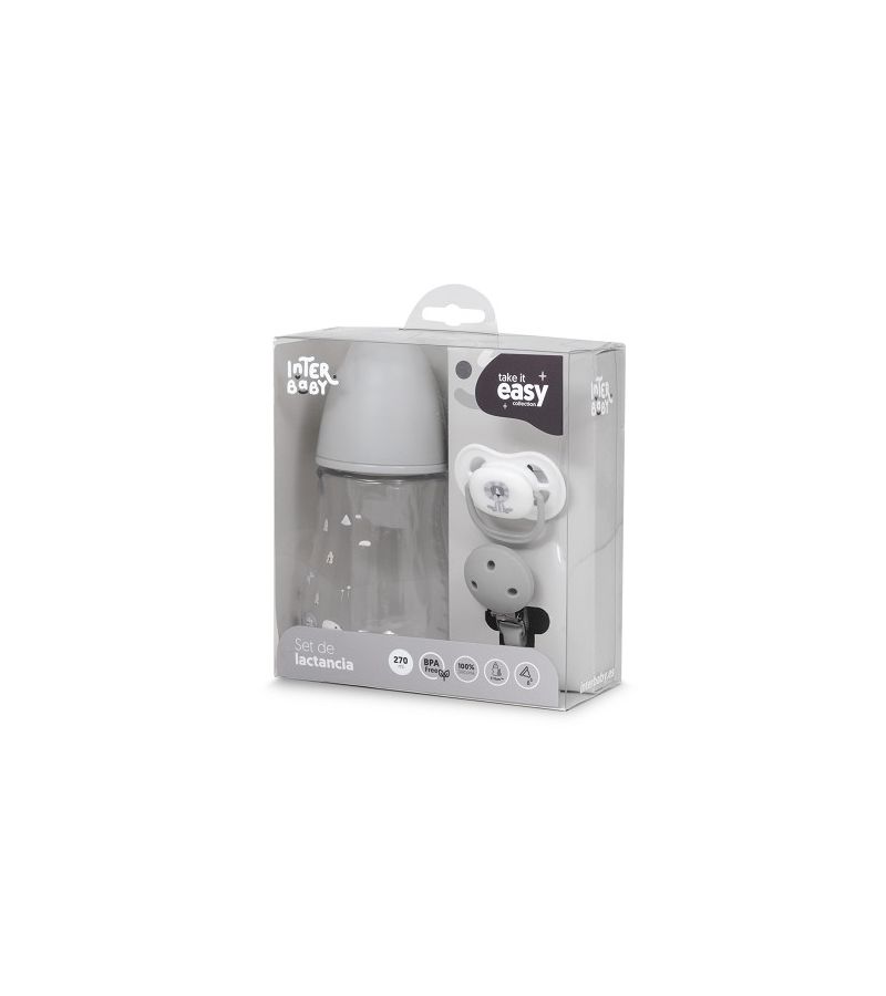 Interbaby Βρεφικό Σετ Δώρου 3 τμχ Grey