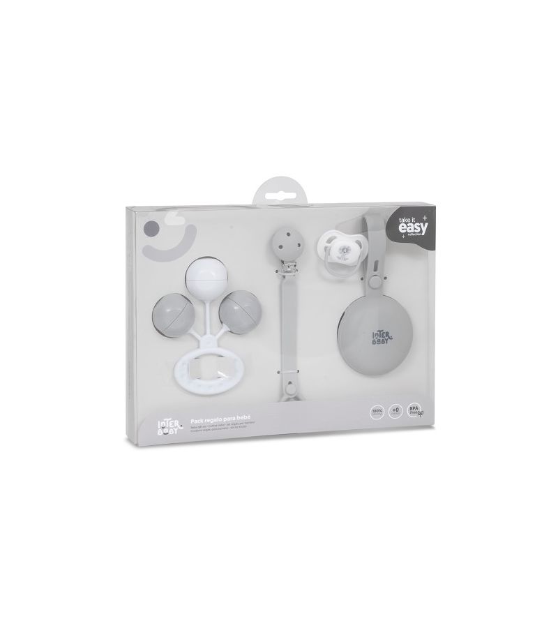 Interbaby Βρεφικό Σετ Δώρου 4τμχ Grey