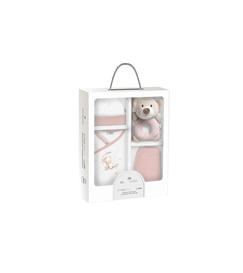 Don Algodon Bear Σετ Δώρου 4 τμχ (0-6 μηνών) Pink