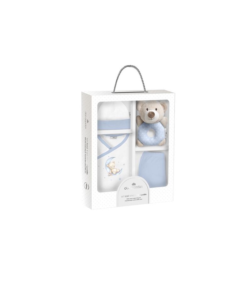 Don Algodon Bear Σετ Δώρου 4 τμχ (0-6 μηνών) Blue