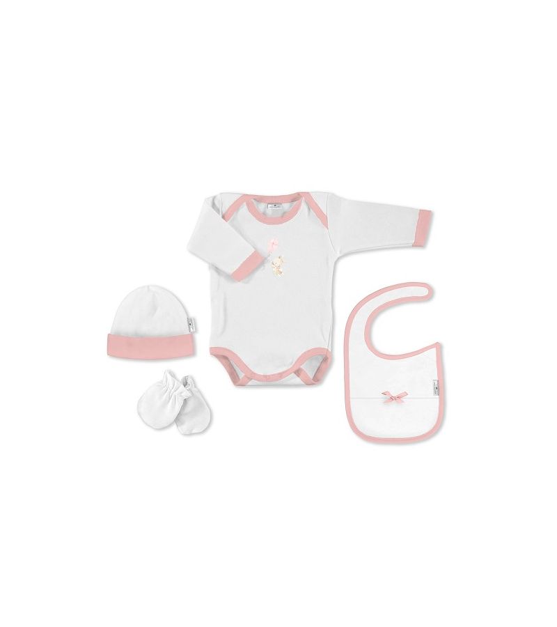 Don Algodon Bunny Σετ Δώρου 5 τμχ (0-6 μηνών) Pink