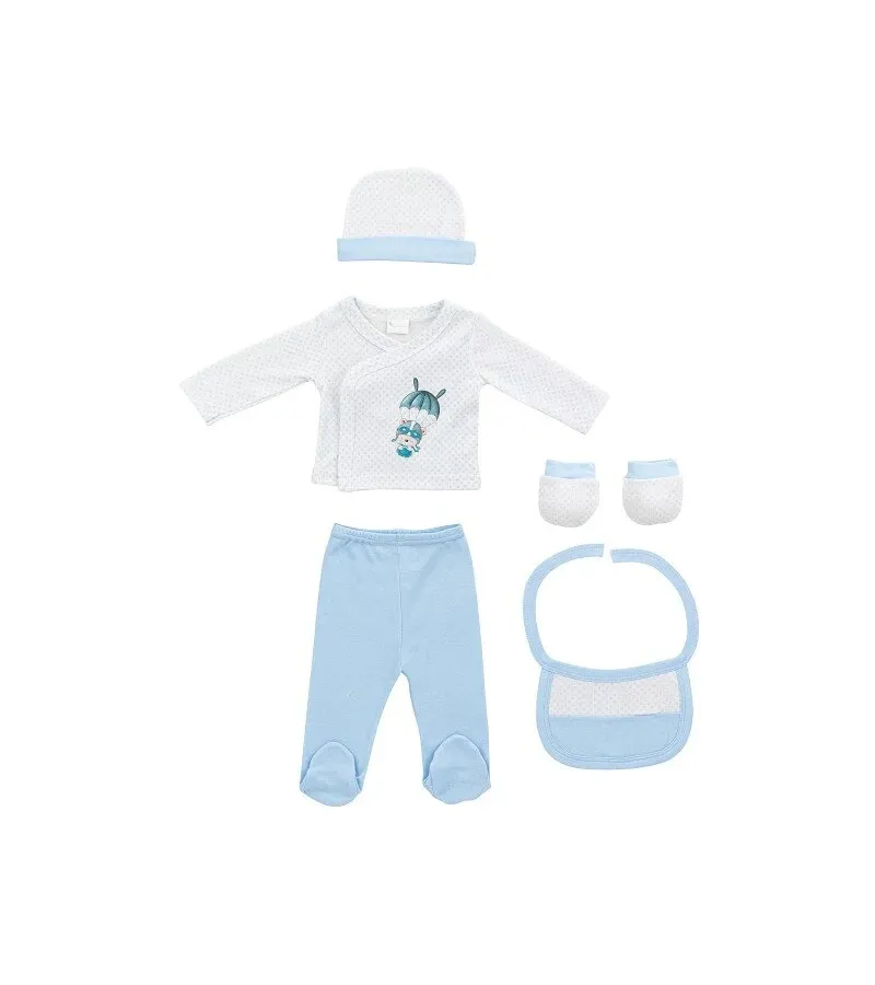 Interbaby Paracaidas Σετ Δώρου 4 τμχ (0-6 μηνών) Pink