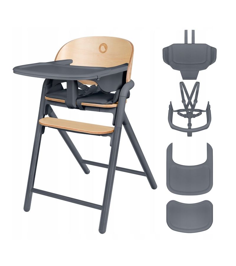 Lionelo Celia Καρεκλάκι φαγητού 3 σε 1 Gray Wood