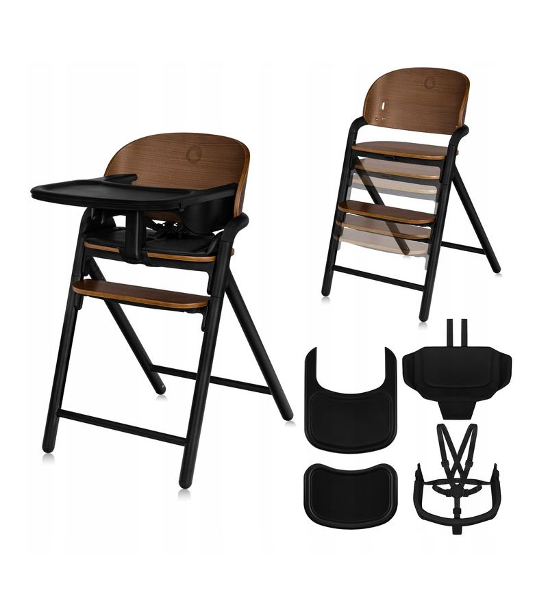 Lionelo Celia Καρεκλάκι φαγητού 3 σε 1 Black Wood