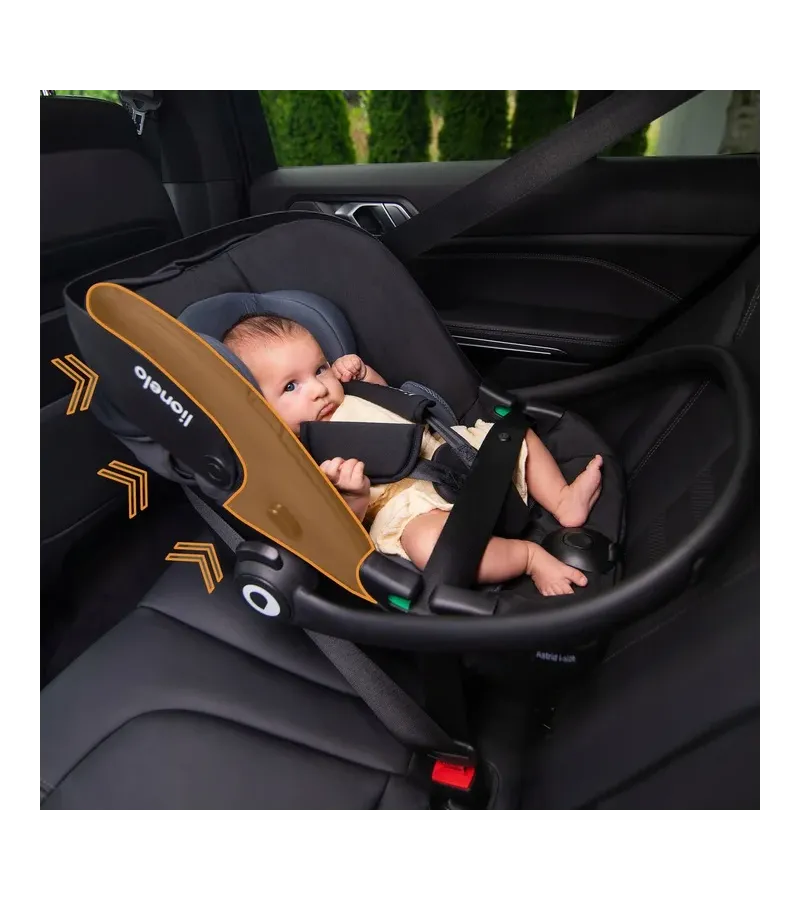 Lionelo Astrid i-Size set κάθισμα αυτοκινήτου 40-87cm & βάση isofix Pink Coral