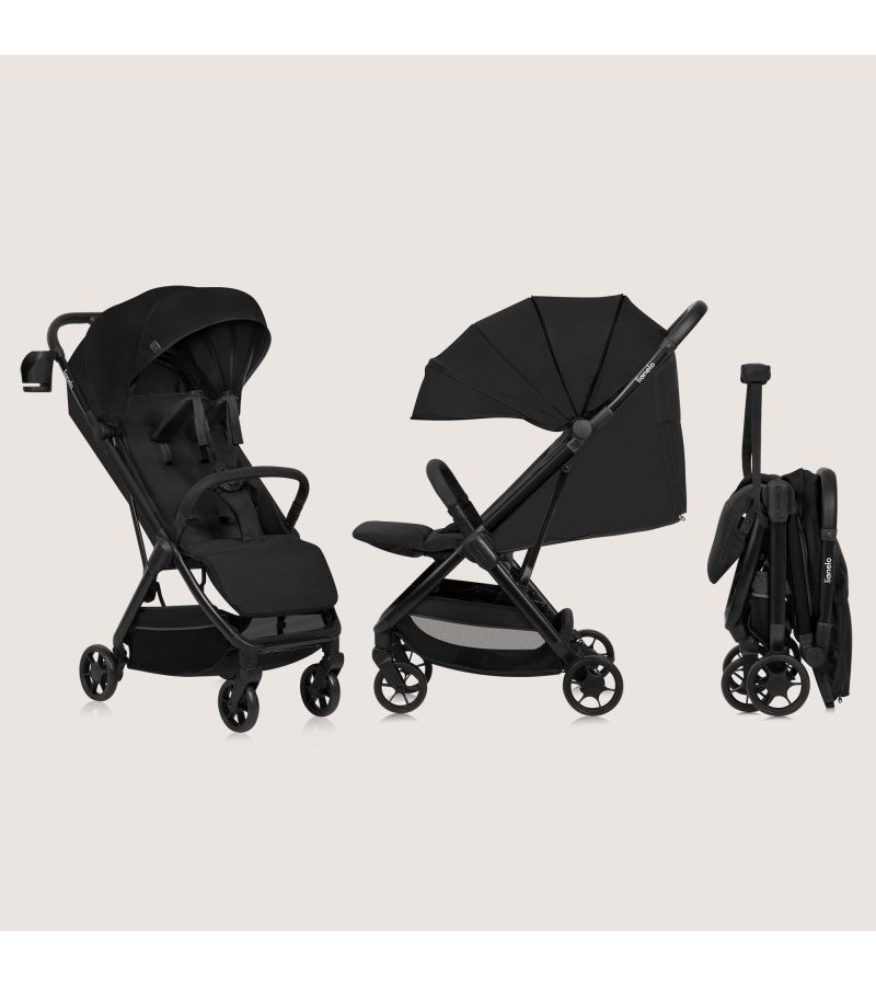 Lionelo Julie Air Καρότσι Ταξιδίου έως 22kg Black Onyx