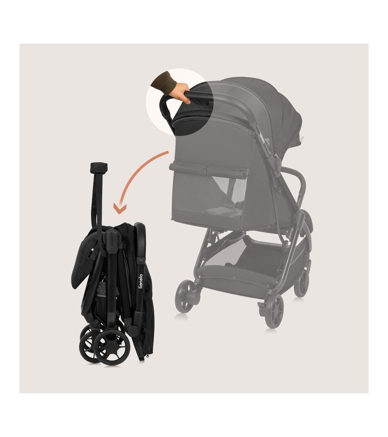 Lionelo Julie Air Καρότσι Ταξιδίου έως 22kg Black Onyx