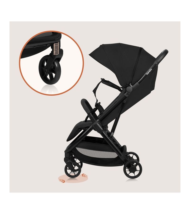 Lionelo Julie Air Καρότσι Ταξιδίου έως 22kg Black Onyx