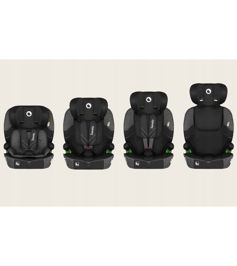 Lionelo Levi Fix i-size Κάθισμα Αυτοκινήτου 76cm-150cm Gray Stone