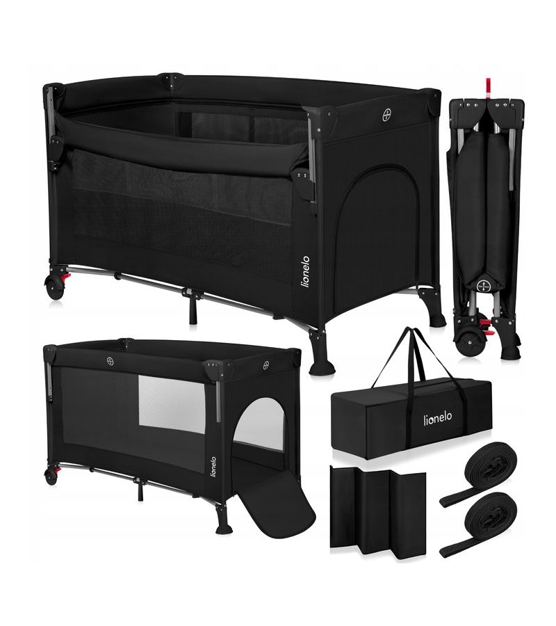 Lionelo Ellen Παρκοκρέβατο Συγκοίμησης 2 επιπέδων Black Carbon