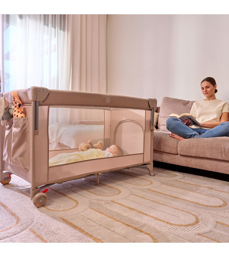 Lionelo Ellen Παρκοκρέβατο Συγκοίμησης 2 επιπέδων Beige Sand