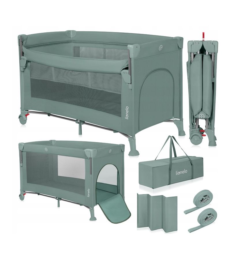 Lionelo Ellen Παρκοκρέβατο Συγκοίμησης 2 επιπέδων Green Sage