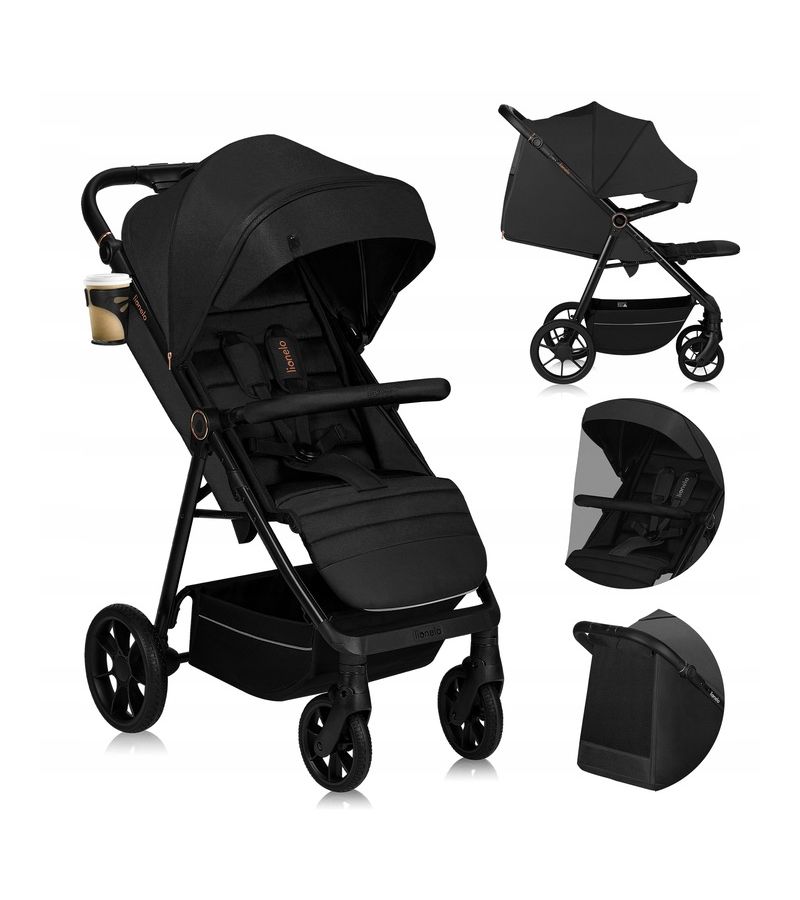 Lionelo Mira Βρεφικό Καρότσι έως 22kg Black Onyx