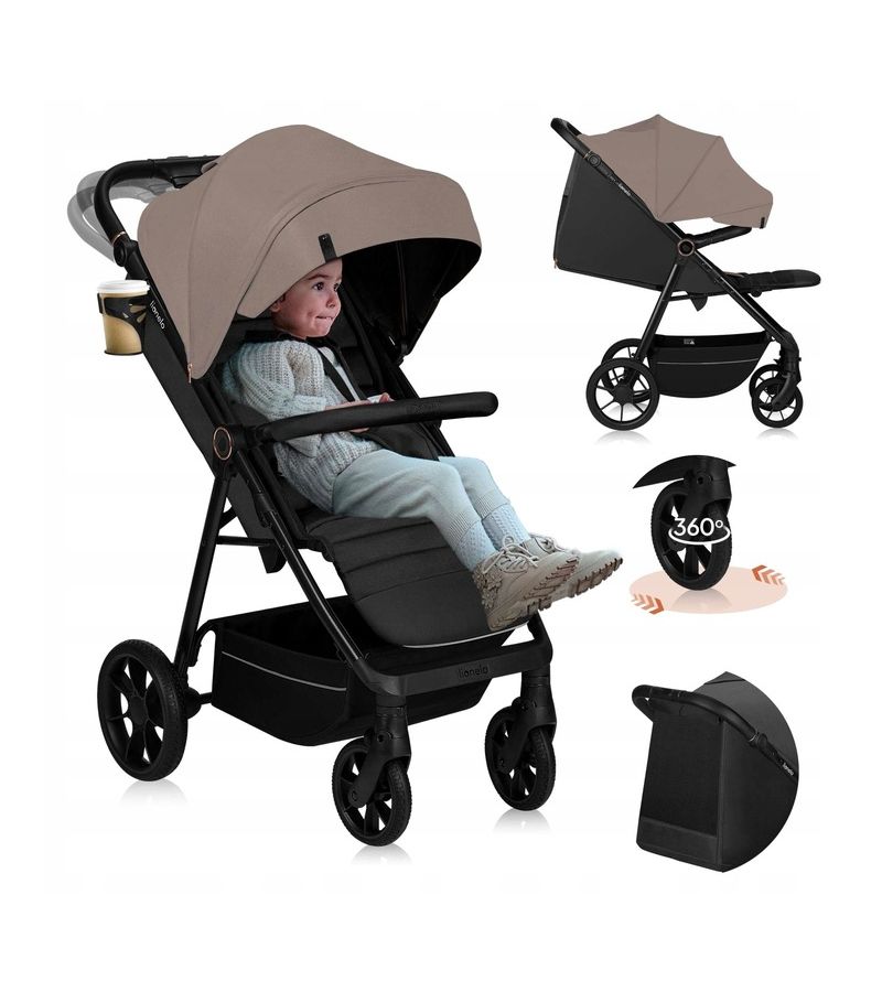 Lionelo Mira Βρεφικό Καρότσι έως 22kg Beige Sand