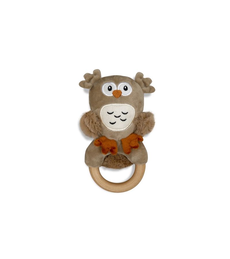 Interbaby Σετ Δώρου Owl 3 τμχ (0-6 μηνών) Beige