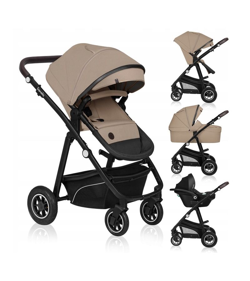 Lionelo Bianka Καρότσι 3 σε 1 έως 22 kg Beige Sand