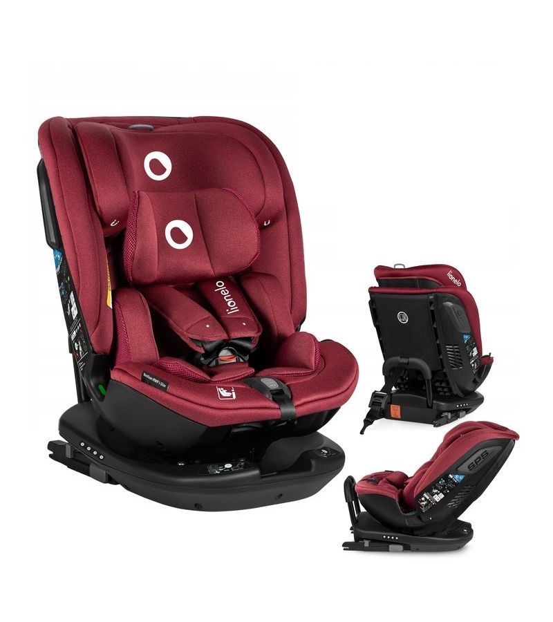 Lionelo Bastian RWF i-Size κάθισμα αυτοκινήτου 40-150 cm isofix Red Burgudy