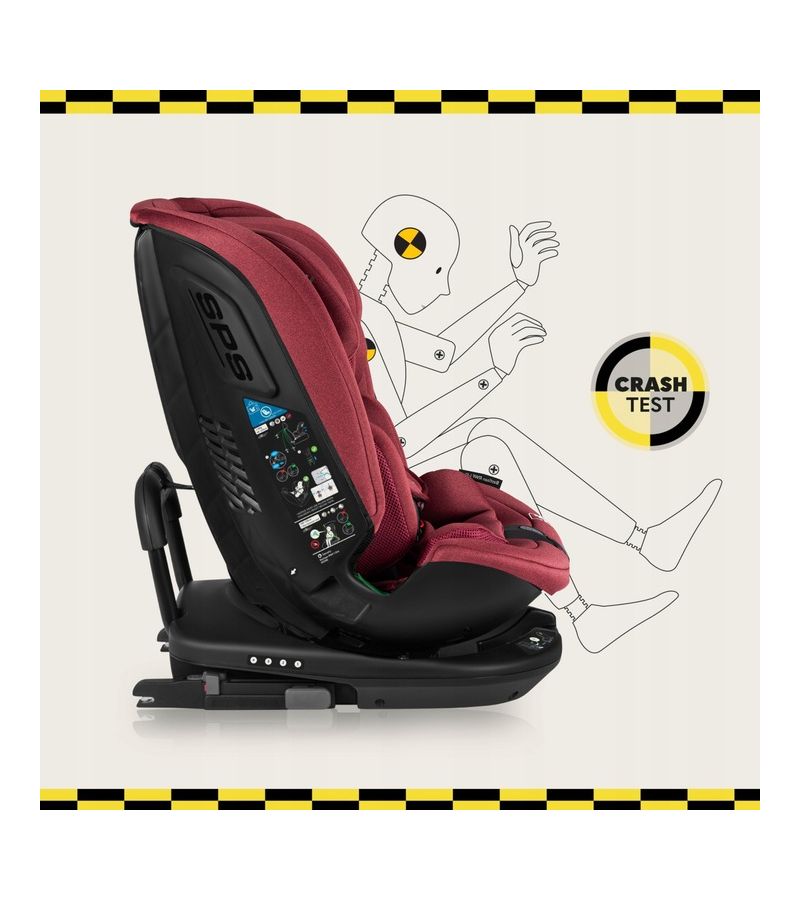Lionelo Bastian RWF i-Size κάθισμα αυτοκινήτου 40-150 cm isofix Red Burgudy