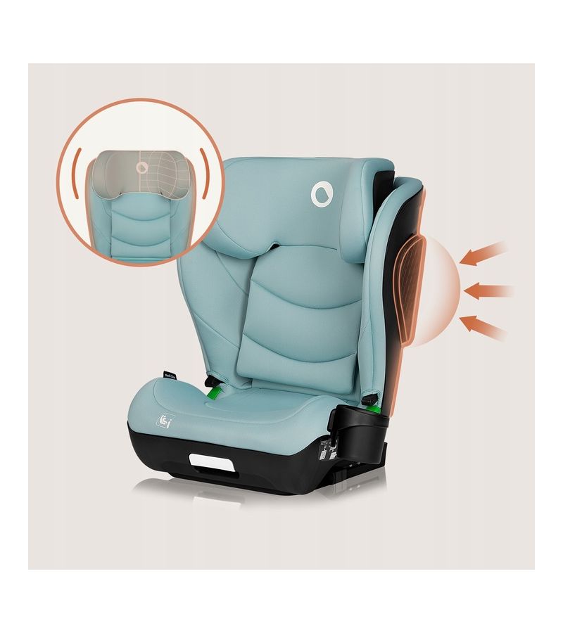 Lionelo Neal i-Size isofix Κάθισμα Αυτοκινήτου 100-150 cm Green Tirquase
