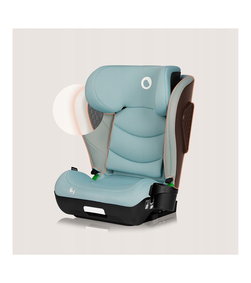 Lionelo Neal i-Size isofix Κάθισμα Αυτοκινήτου 100-150 cm Green Tirquase